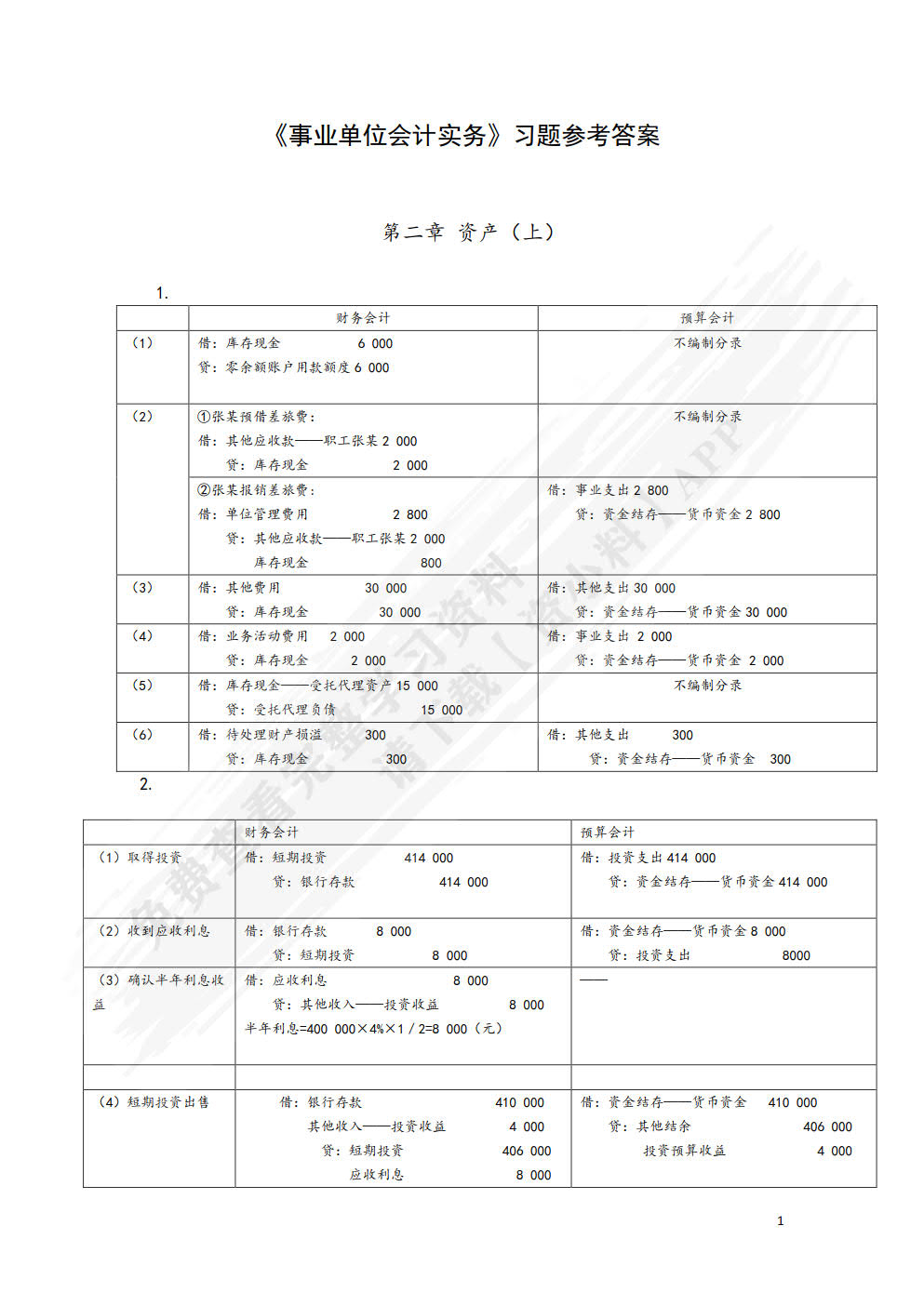 事业单位会计实务（第三版）