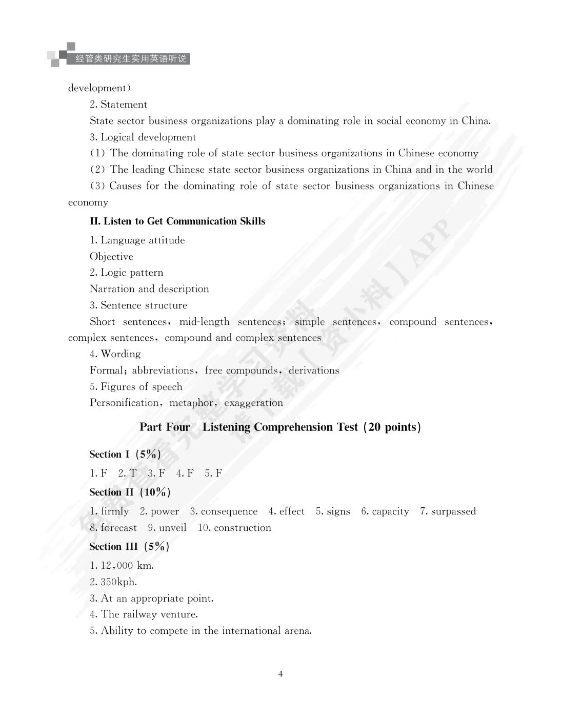 经管类研究生实用英语听说