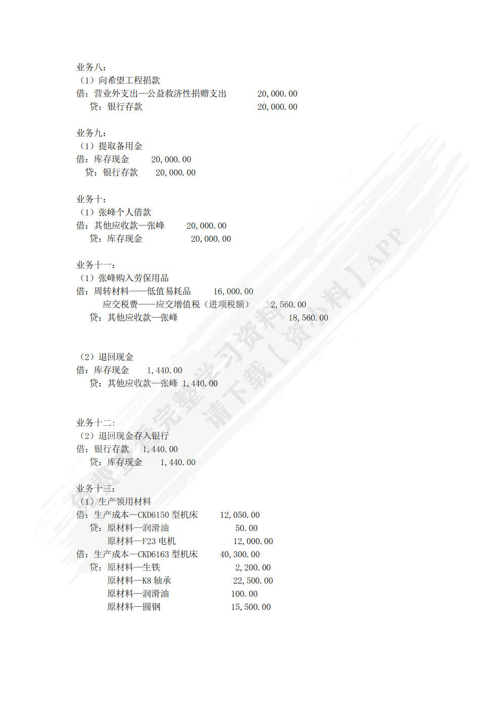 企业会计模拟实验教程