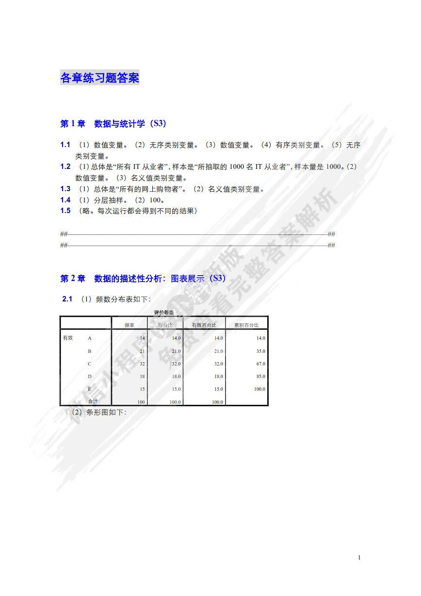 统计学&mdash;&mdash;基于SPSS（第3版）