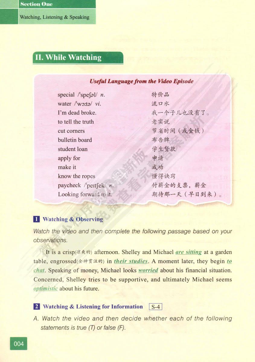 21世纪大学英语（S版）视听说教程.3