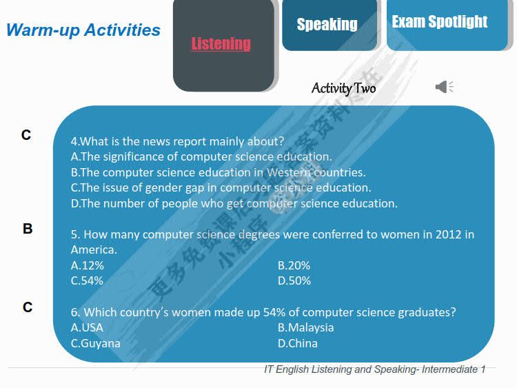 中级IT英语听说教程1