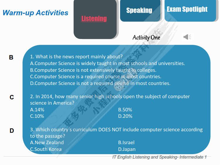 中级IT英语听说教程1