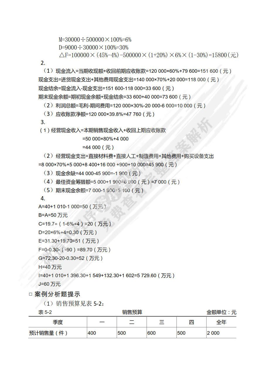 财务管理基础（第五版）