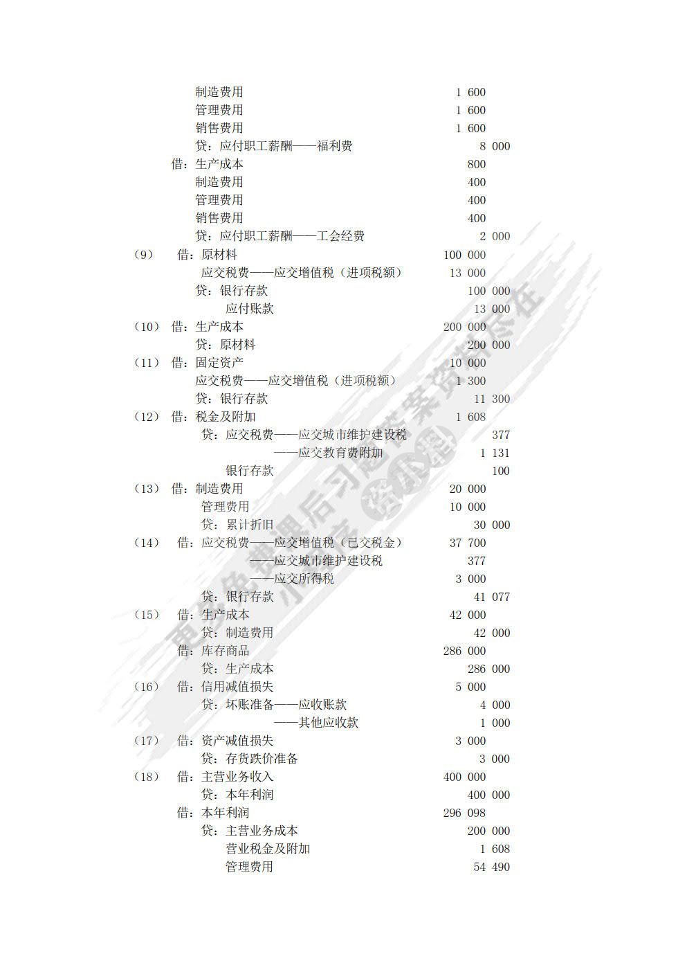 财务报表编制与分析