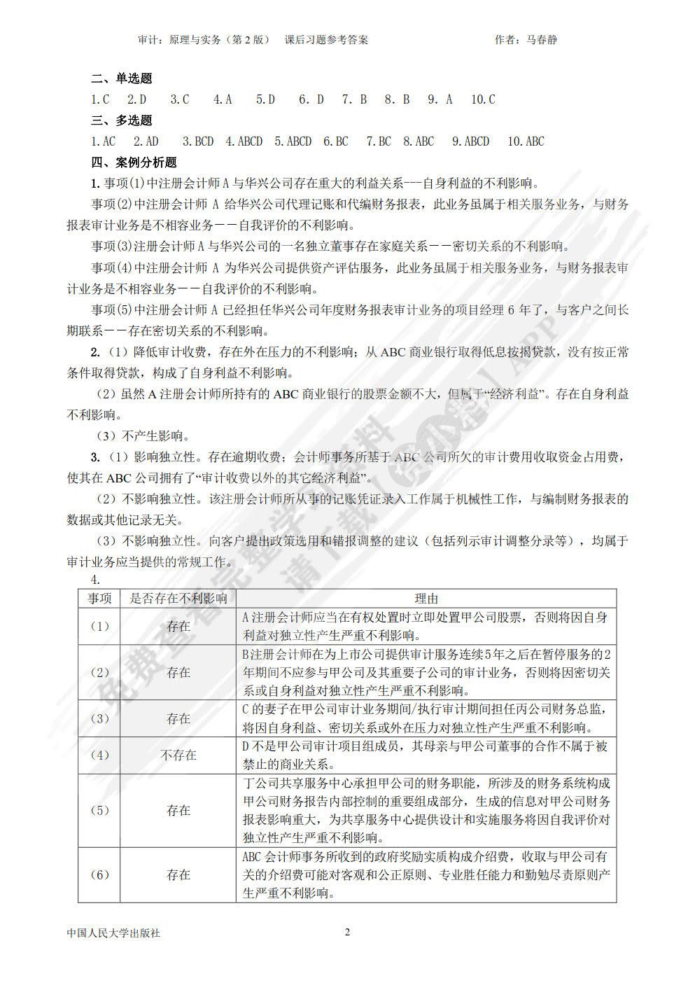 审计：原理与实务（第2版）