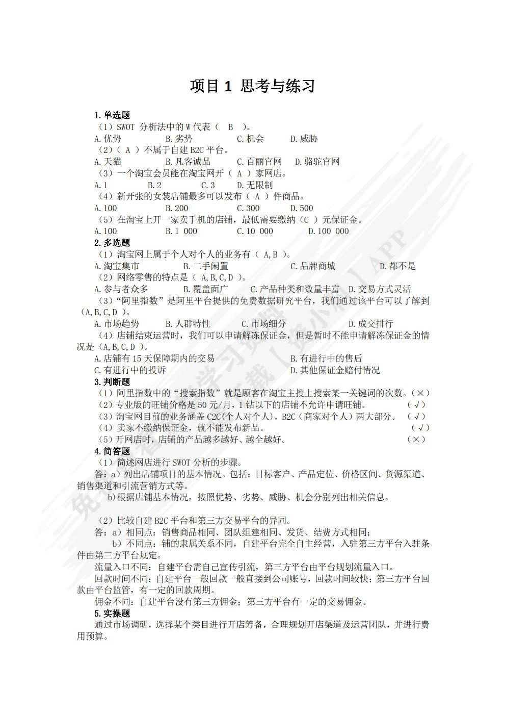 网店运营实务第二版