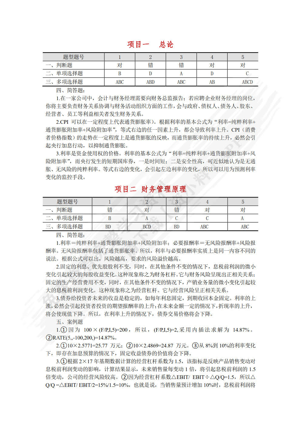 财务管理实务（第二版）