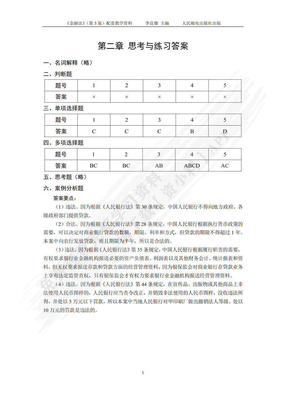金融法（第3版）