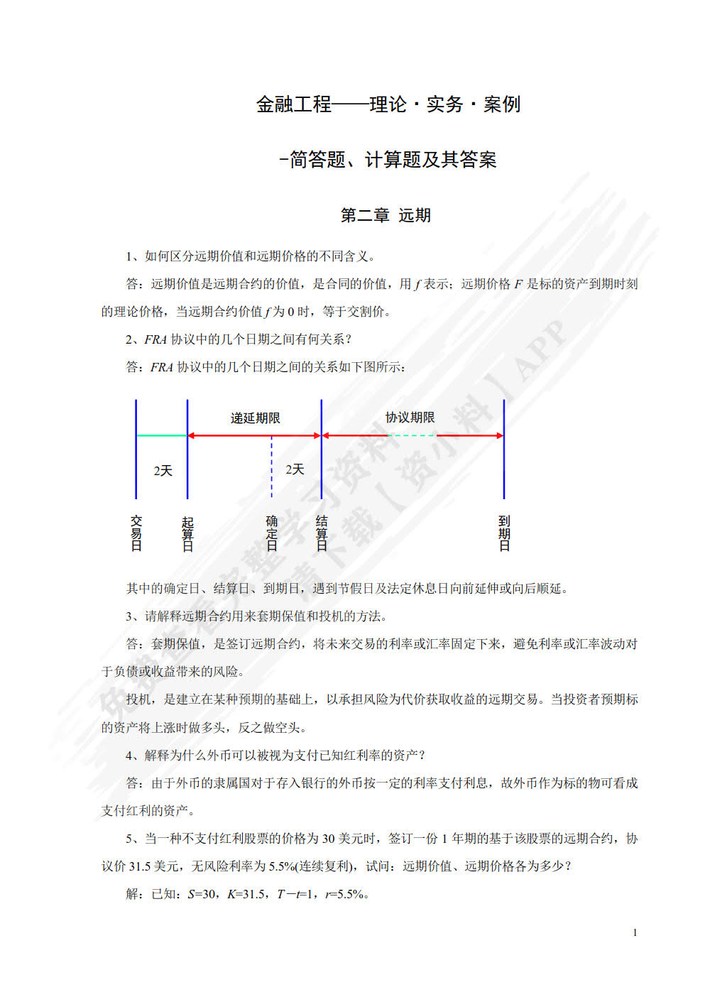 金融工程—— 理论 实务 案例 第2版