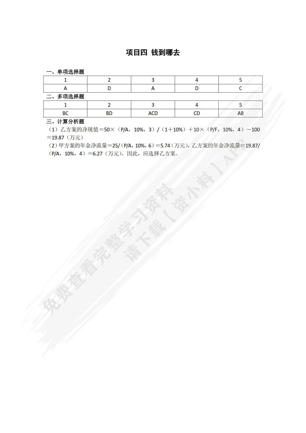 财务管理基础