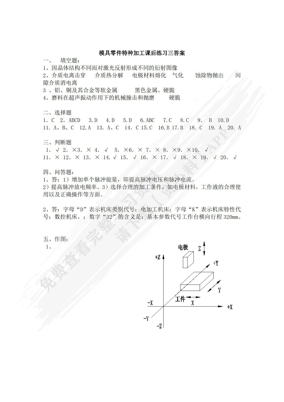 模具零件特种加工