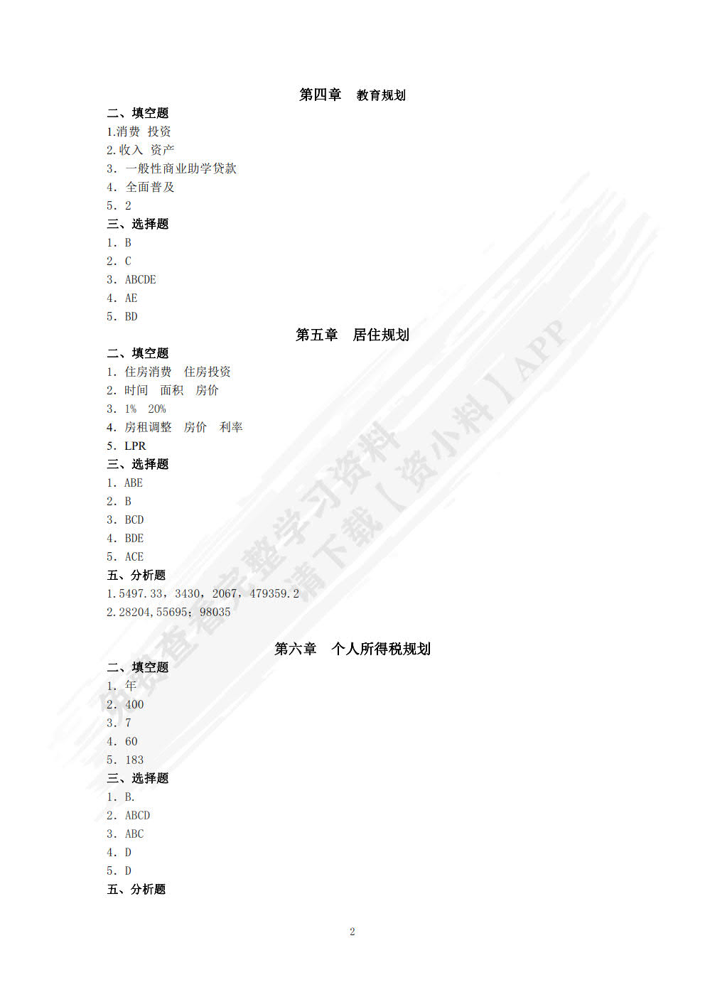 个人理财规划