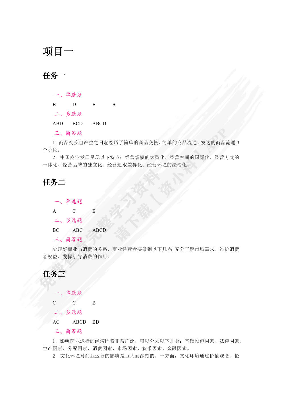 商业经济基础（双色）（含微课）