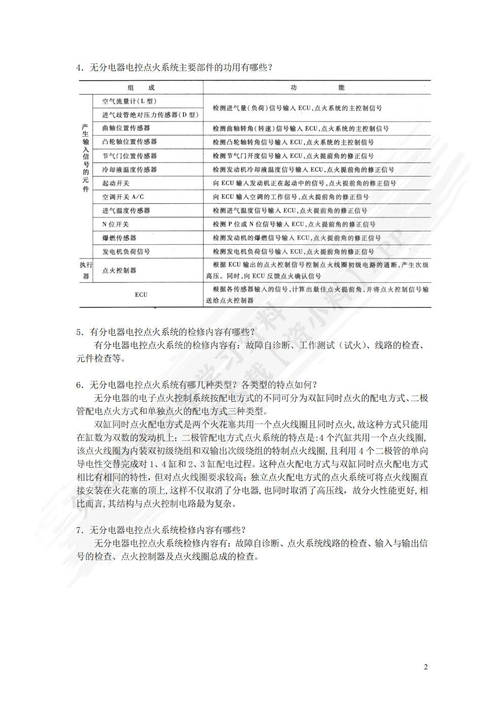 汽车发动机电控系统检修（附微课视频）（附AR交互模型）