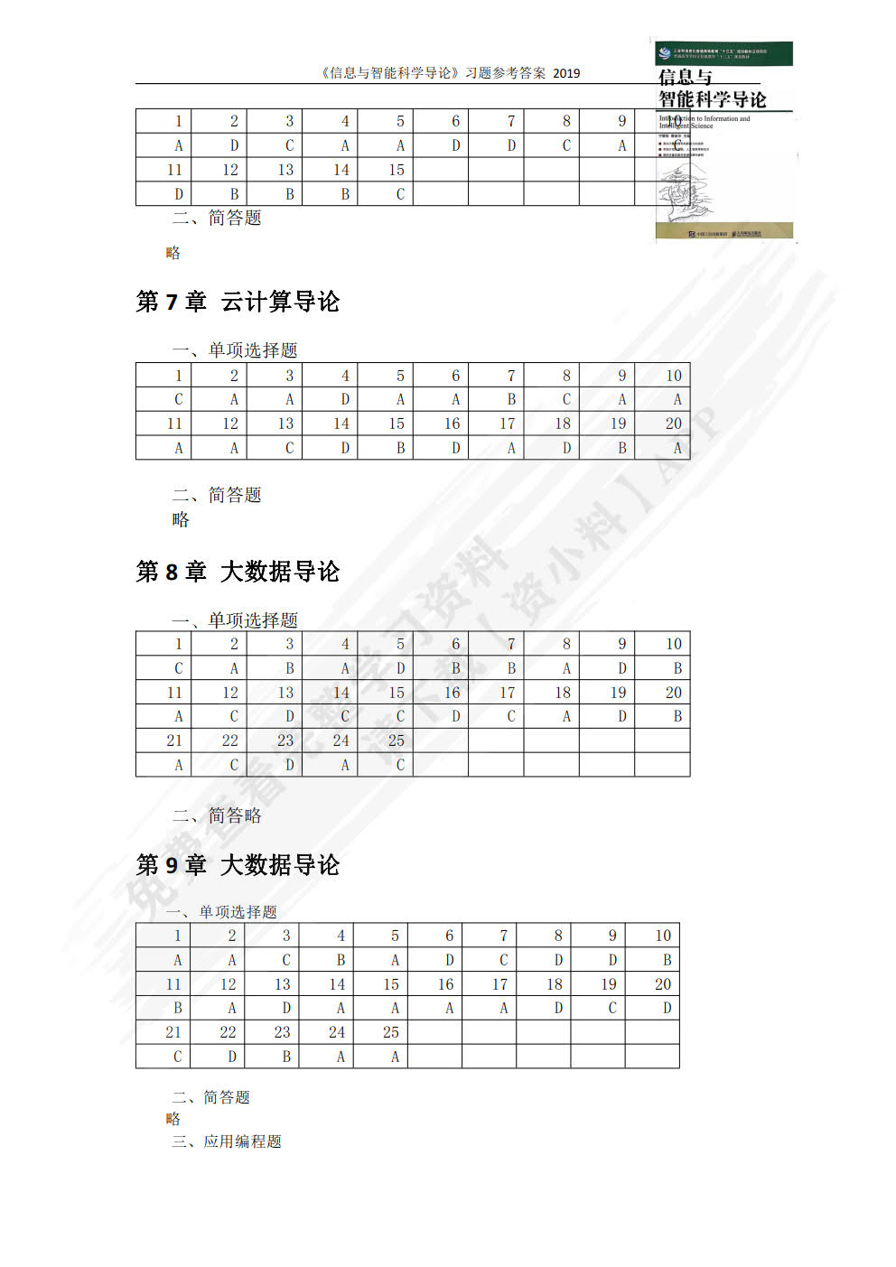 信息与智能科学导论