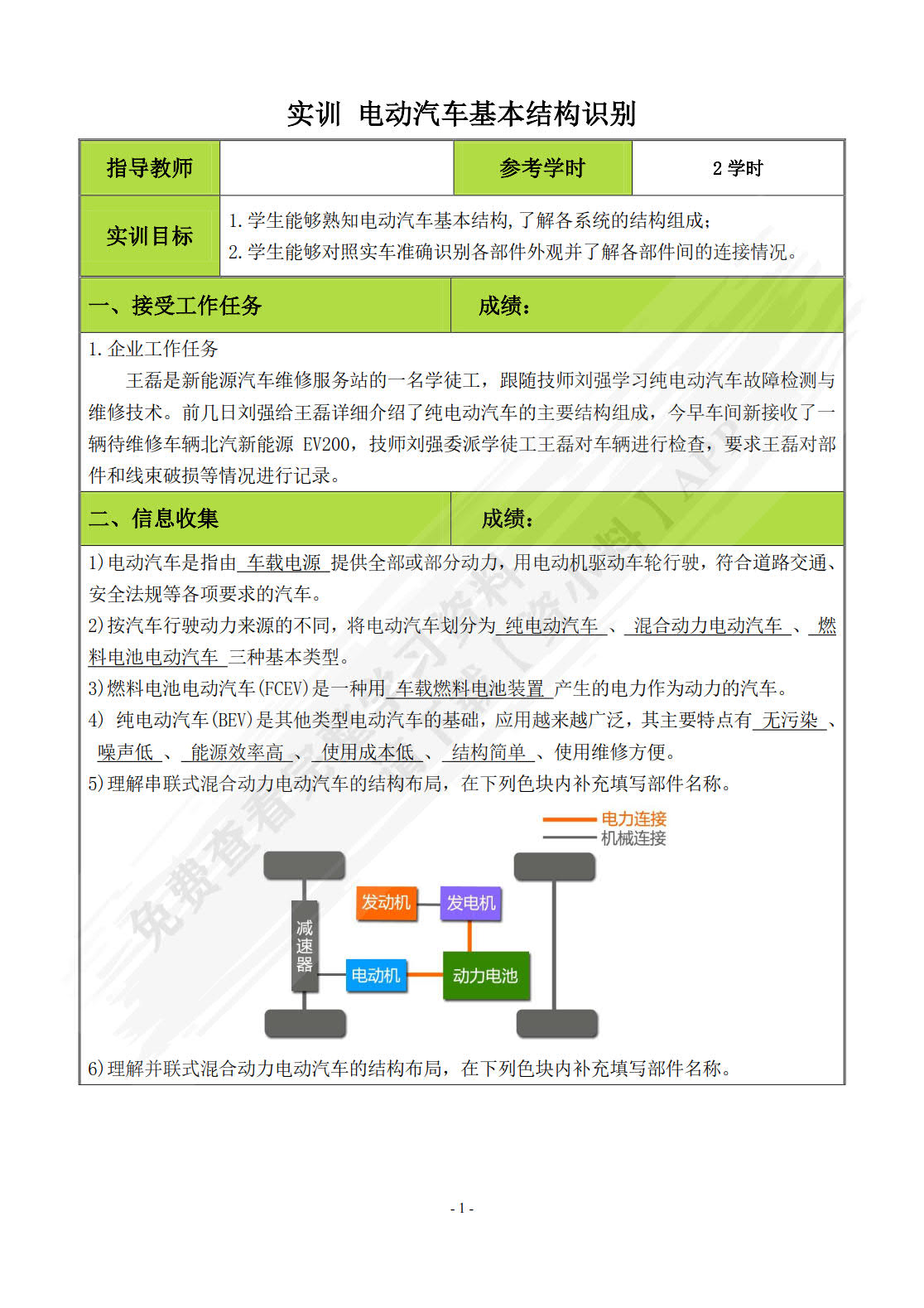 电动汽车结构与原理