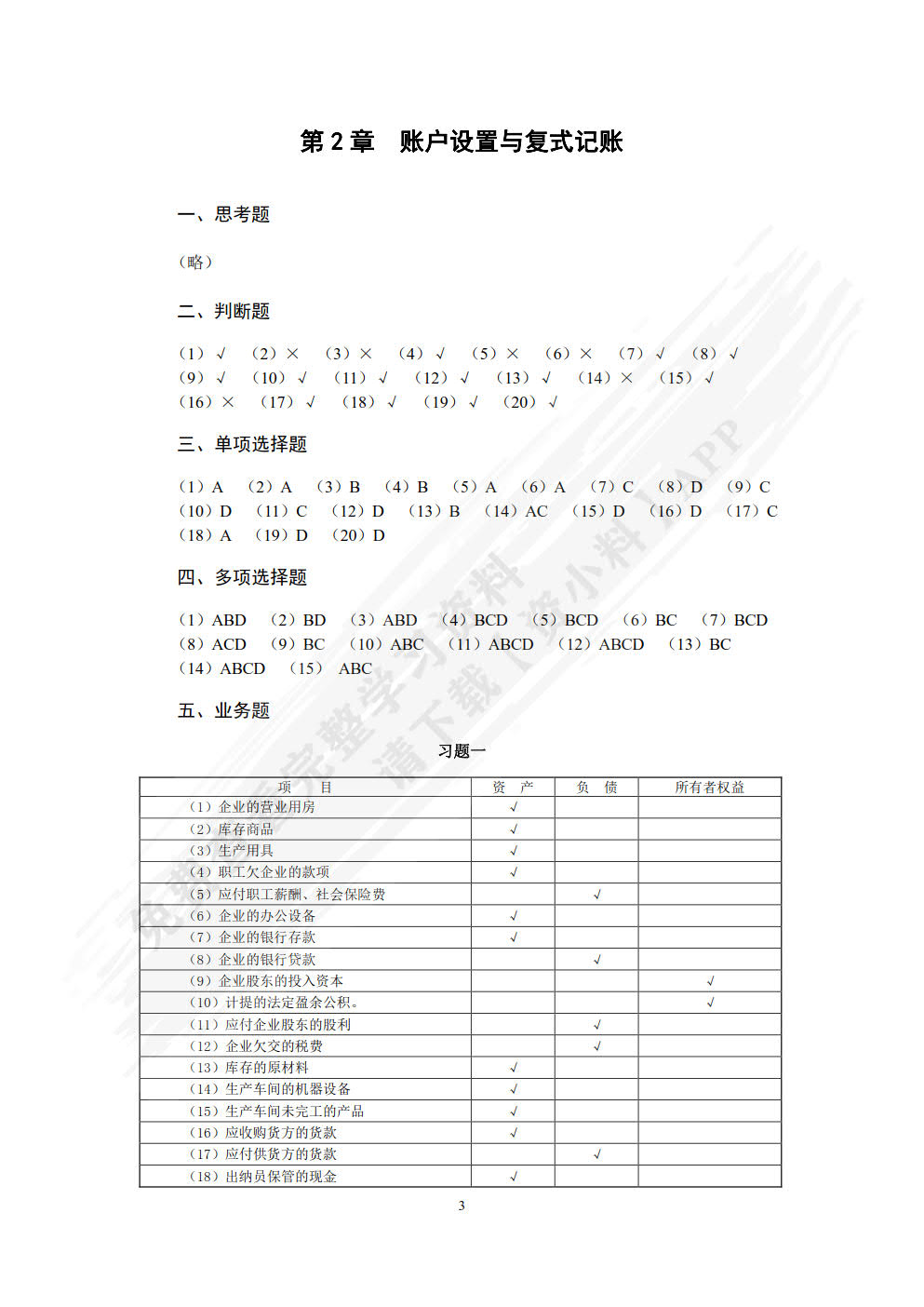 会计职业基础（附微课视频 第3版）