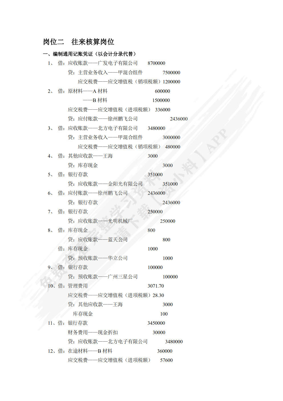 会计岗位综合实训(第二版)