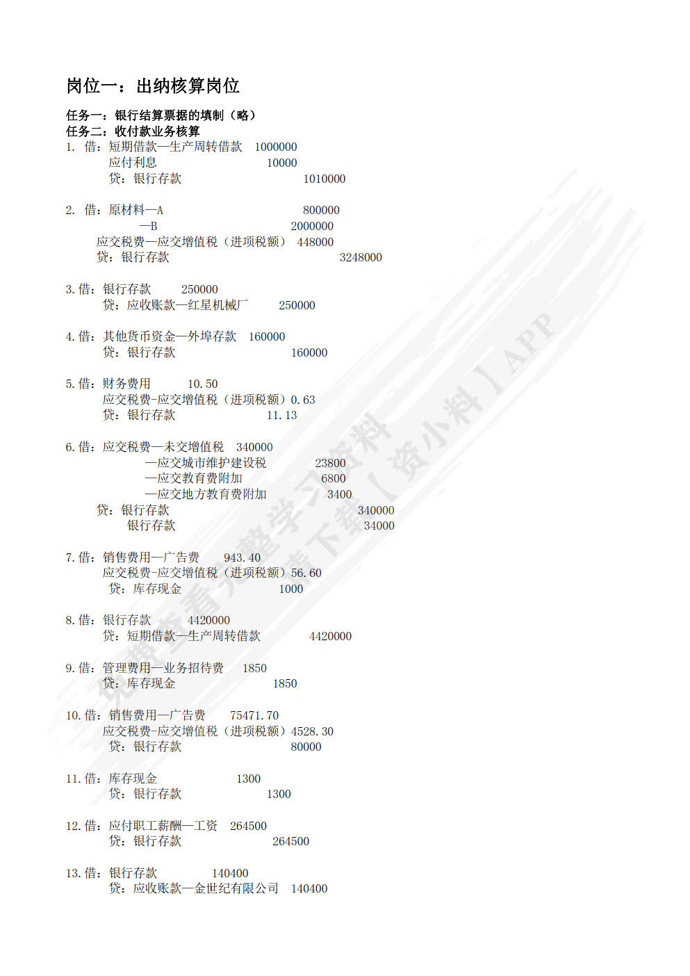 会计岗位综合实训(第二版)