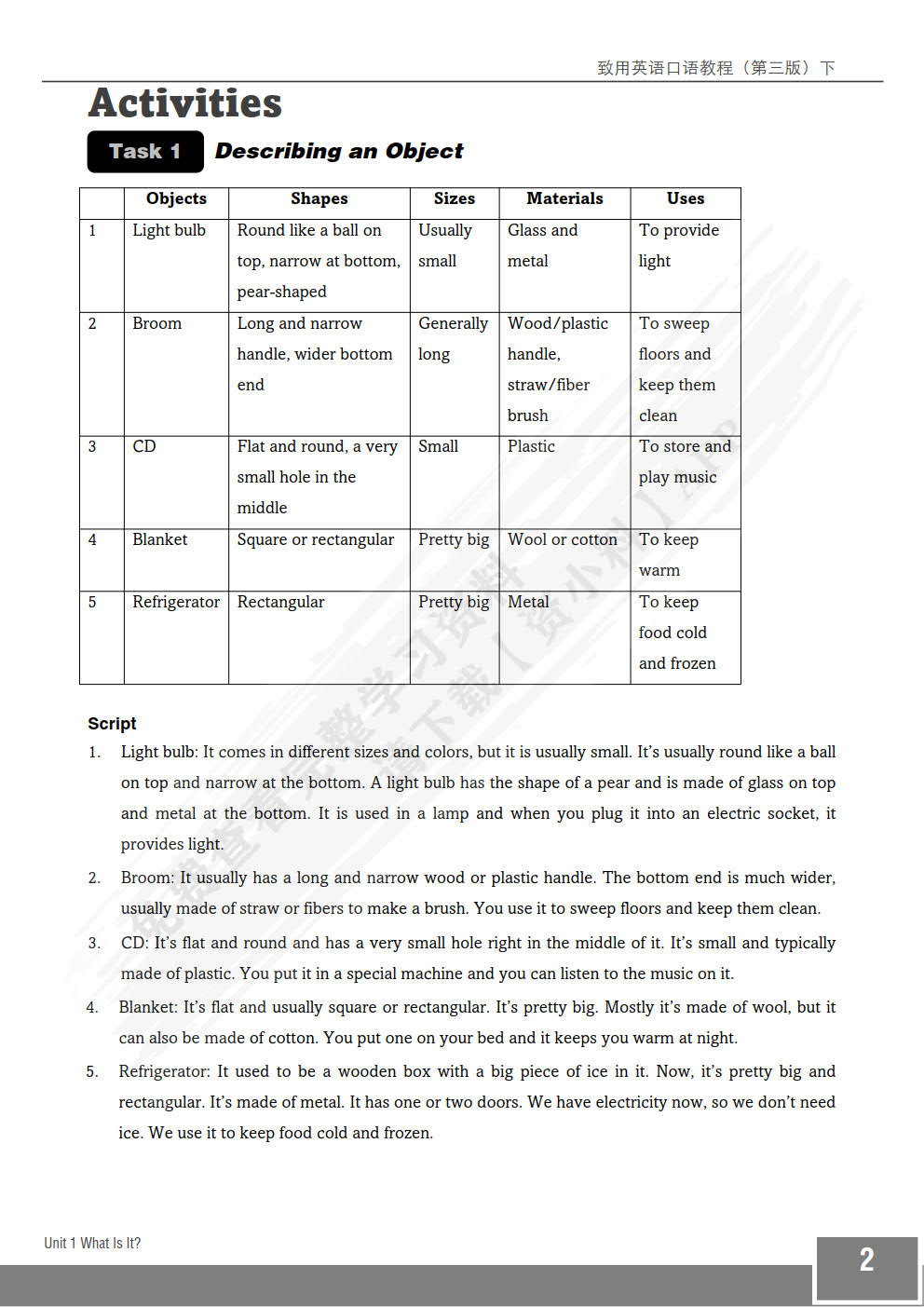 致用英语口语教程第三版下
