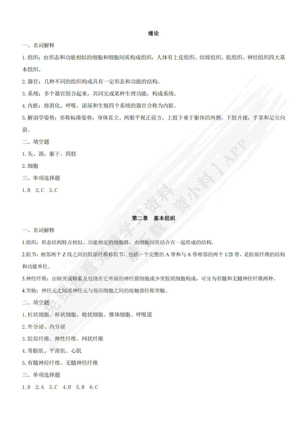 人体解剖与组织胚胎学