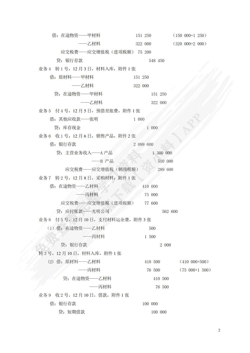 会计基础实训（第2版）