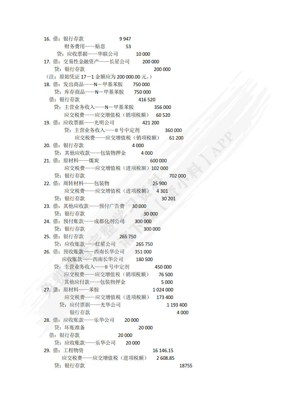 会计综合模拟实训