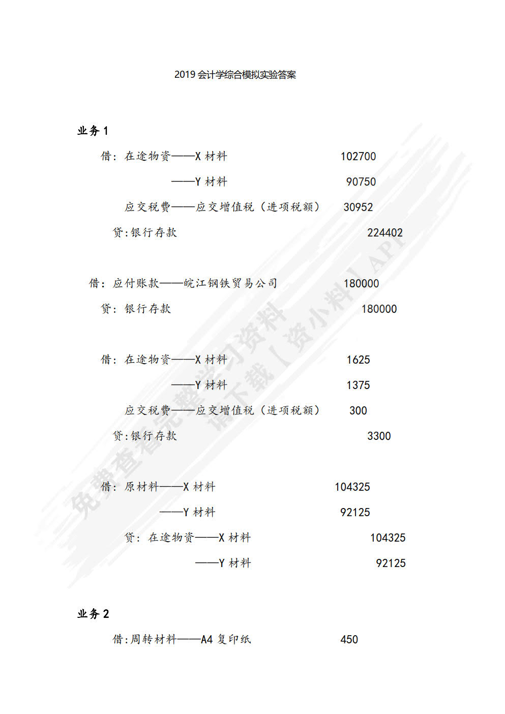 会计学综合模拟实验(第二版)