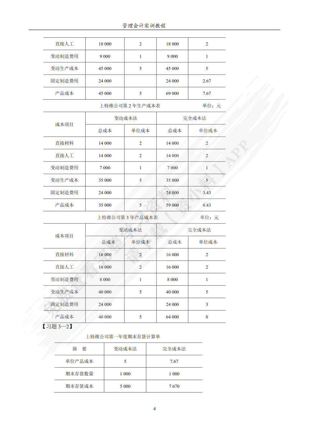 管理会计实训教程
