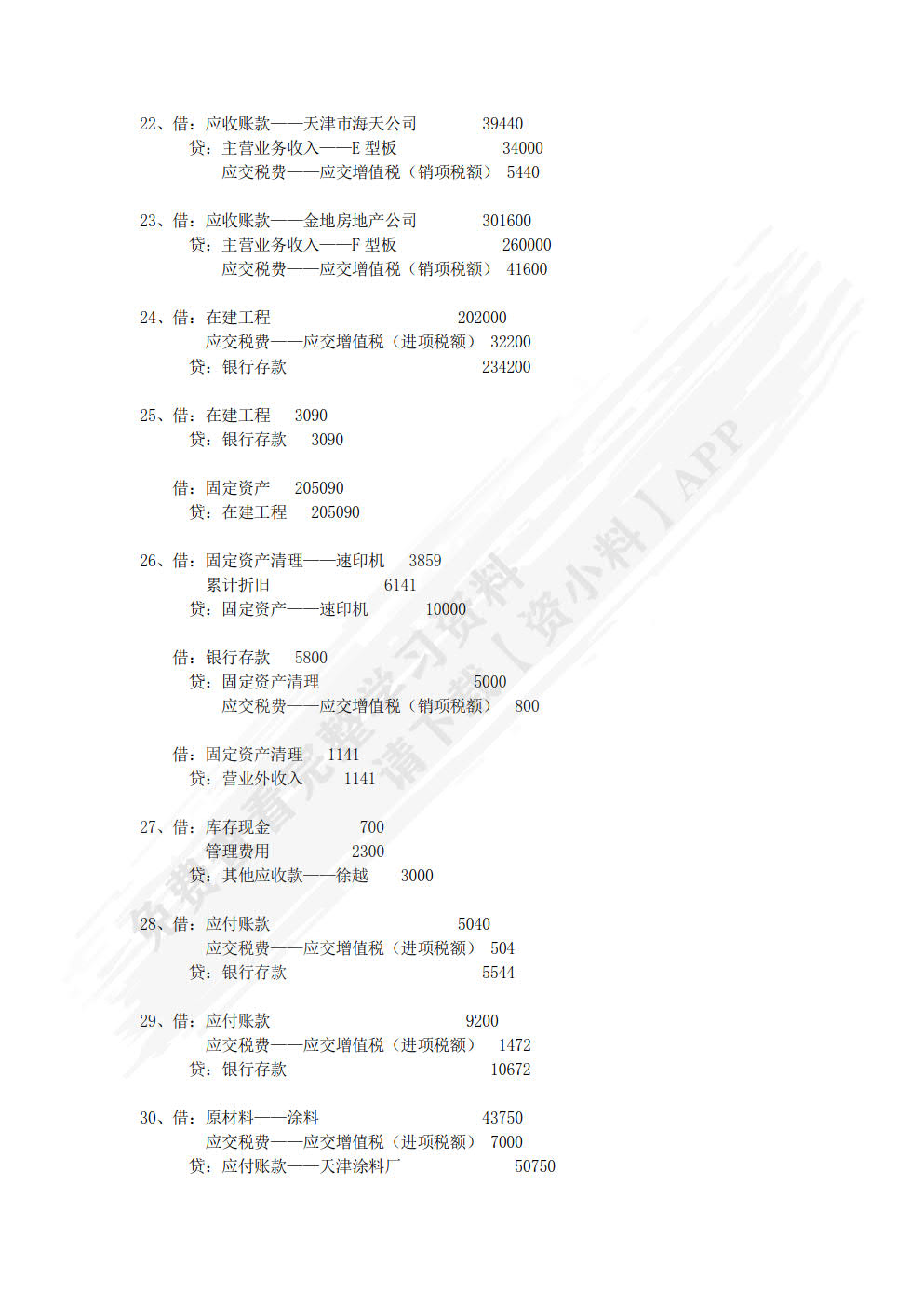 会计分岗综合实训