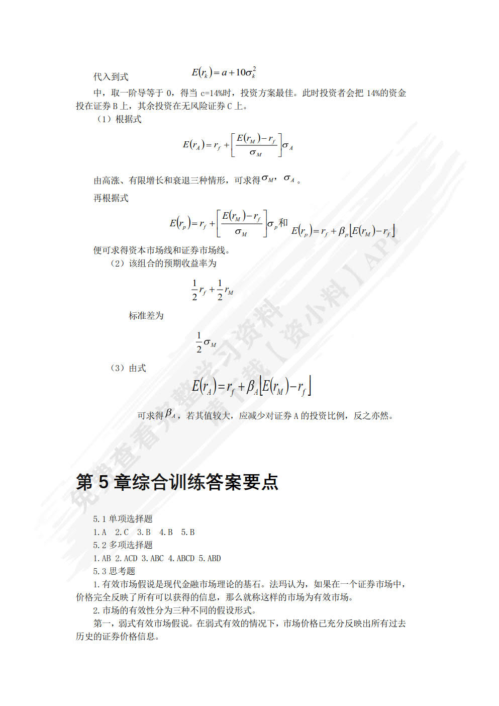 投资学（第二版）