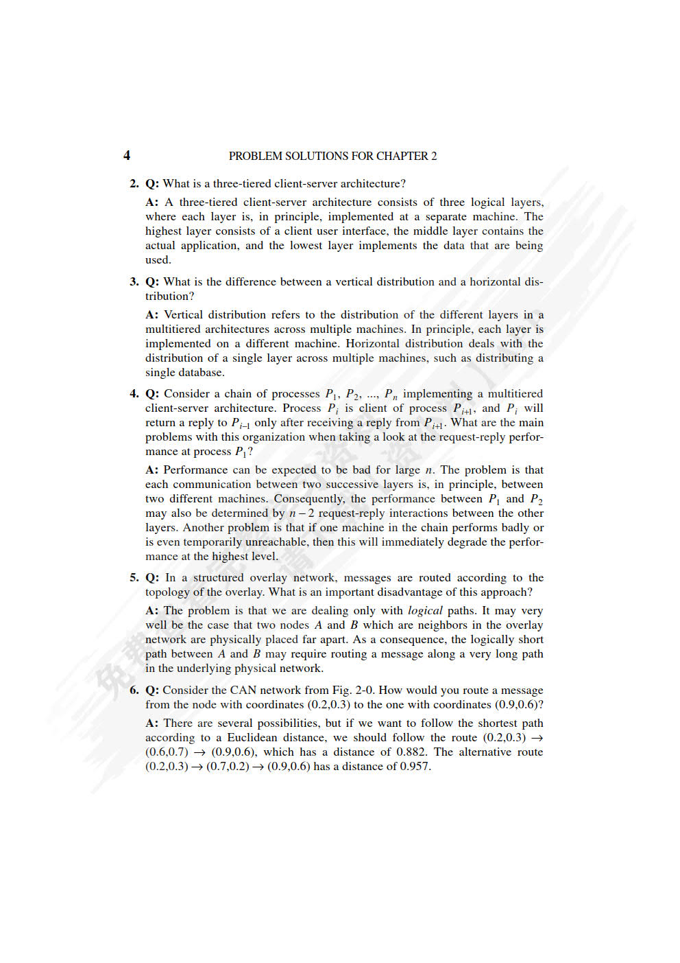 分布式系统原理与范型（第2版）