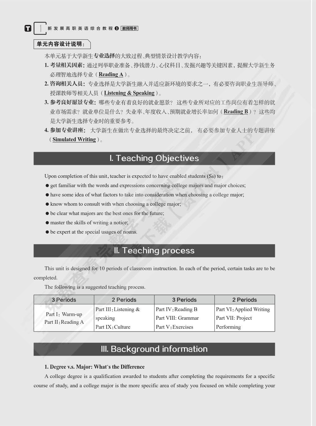 新发展高职英语综合教程1