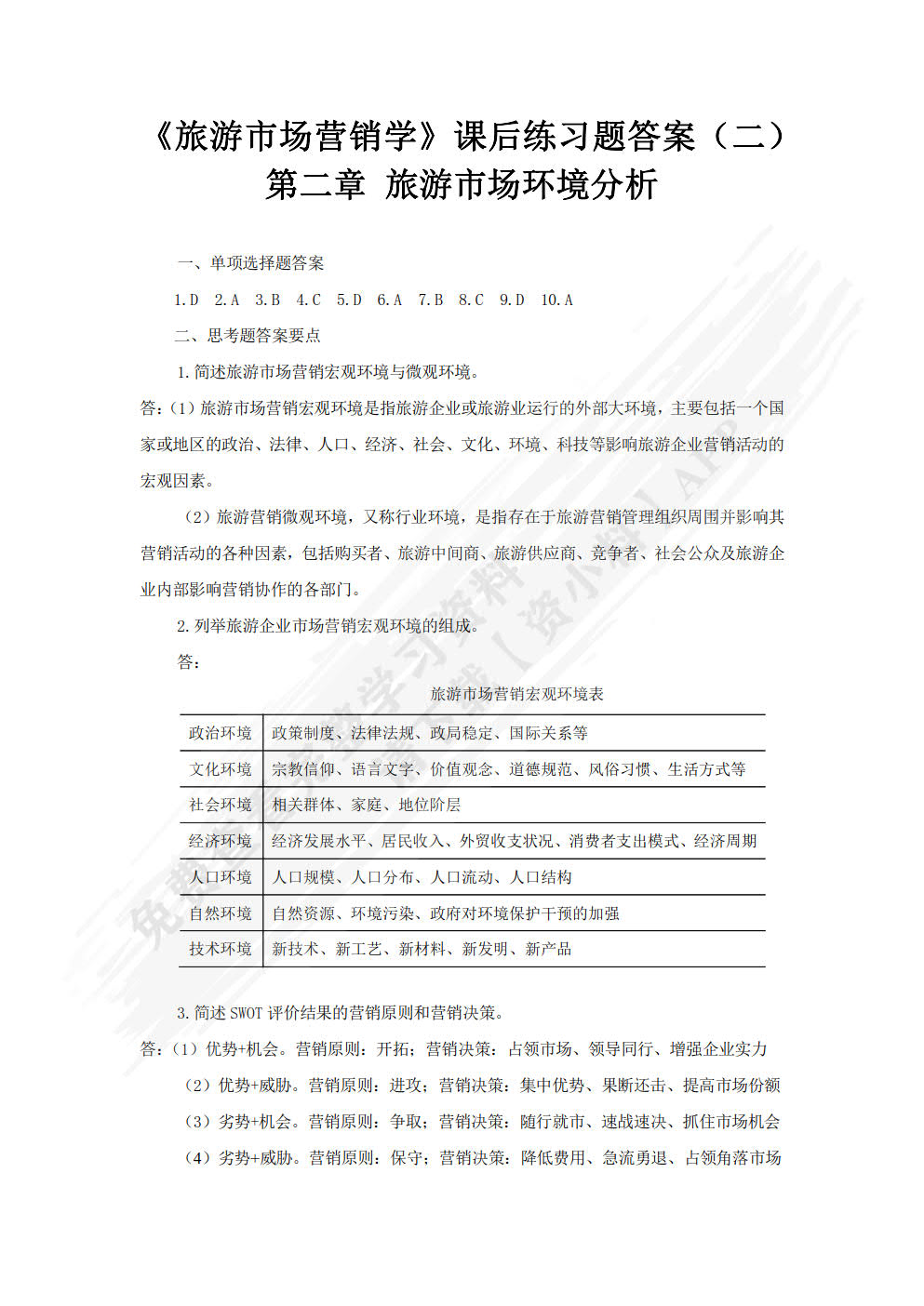 旅游市场营销学