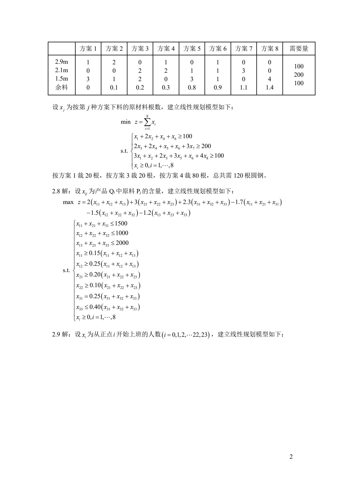 运筹学 第2版