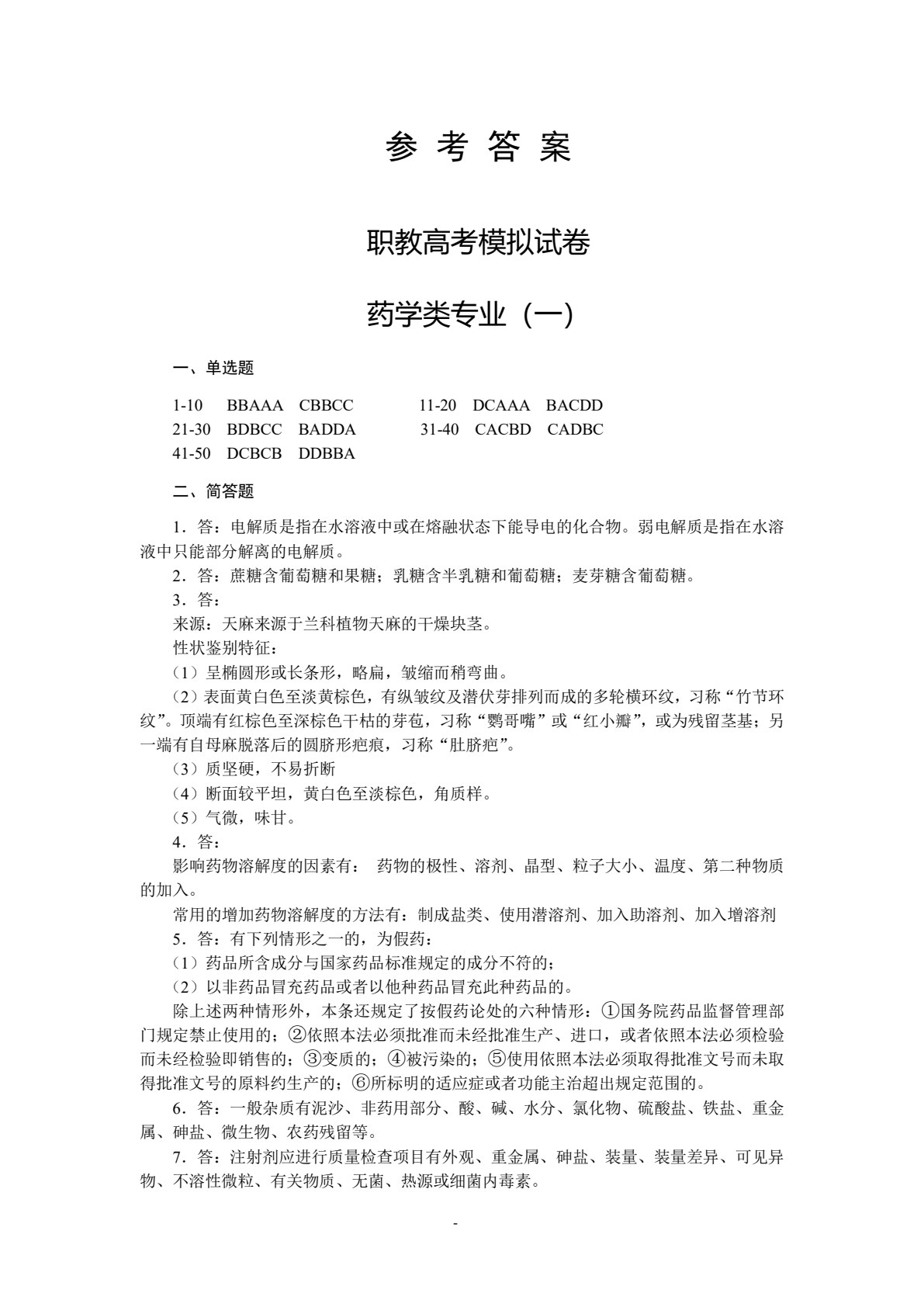 药学类
