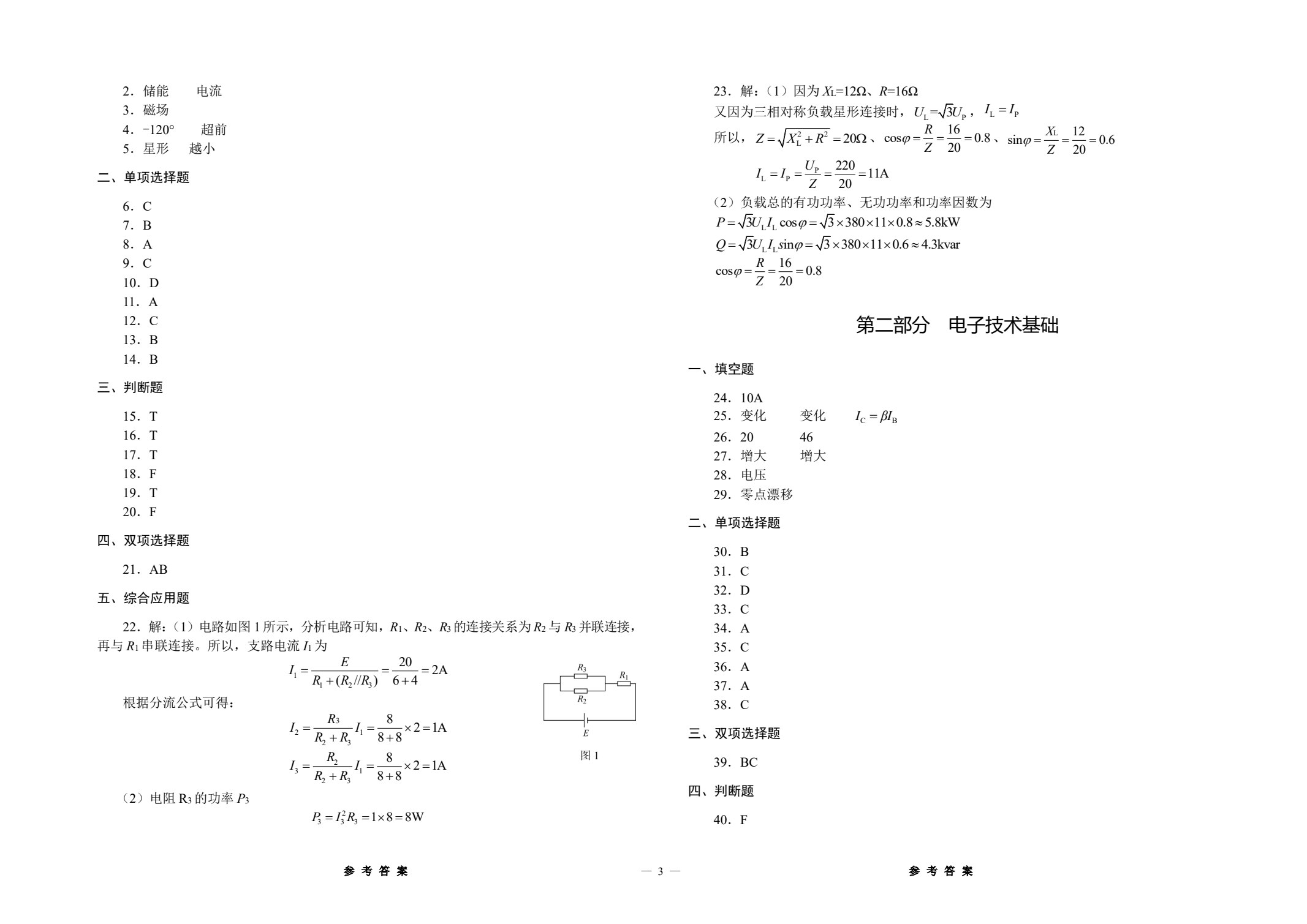 对口升学考试精测冲刺卷 电子类专业