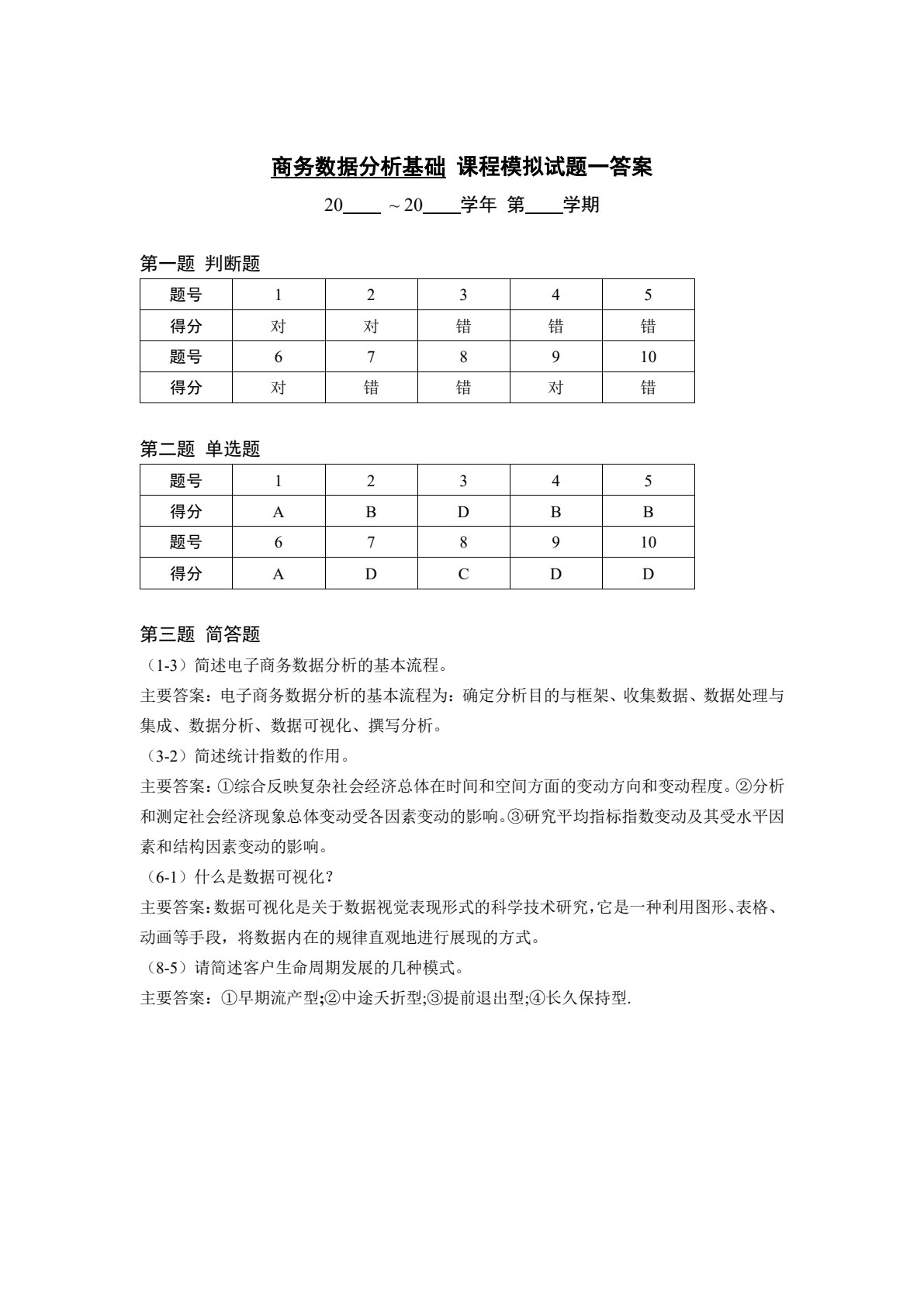商务数据分析基础