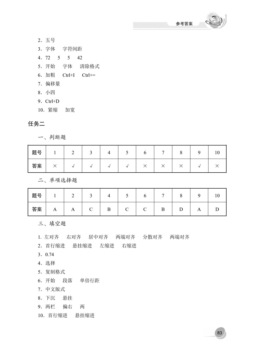 Office 2007案例教程学习指导与练习（第4版）