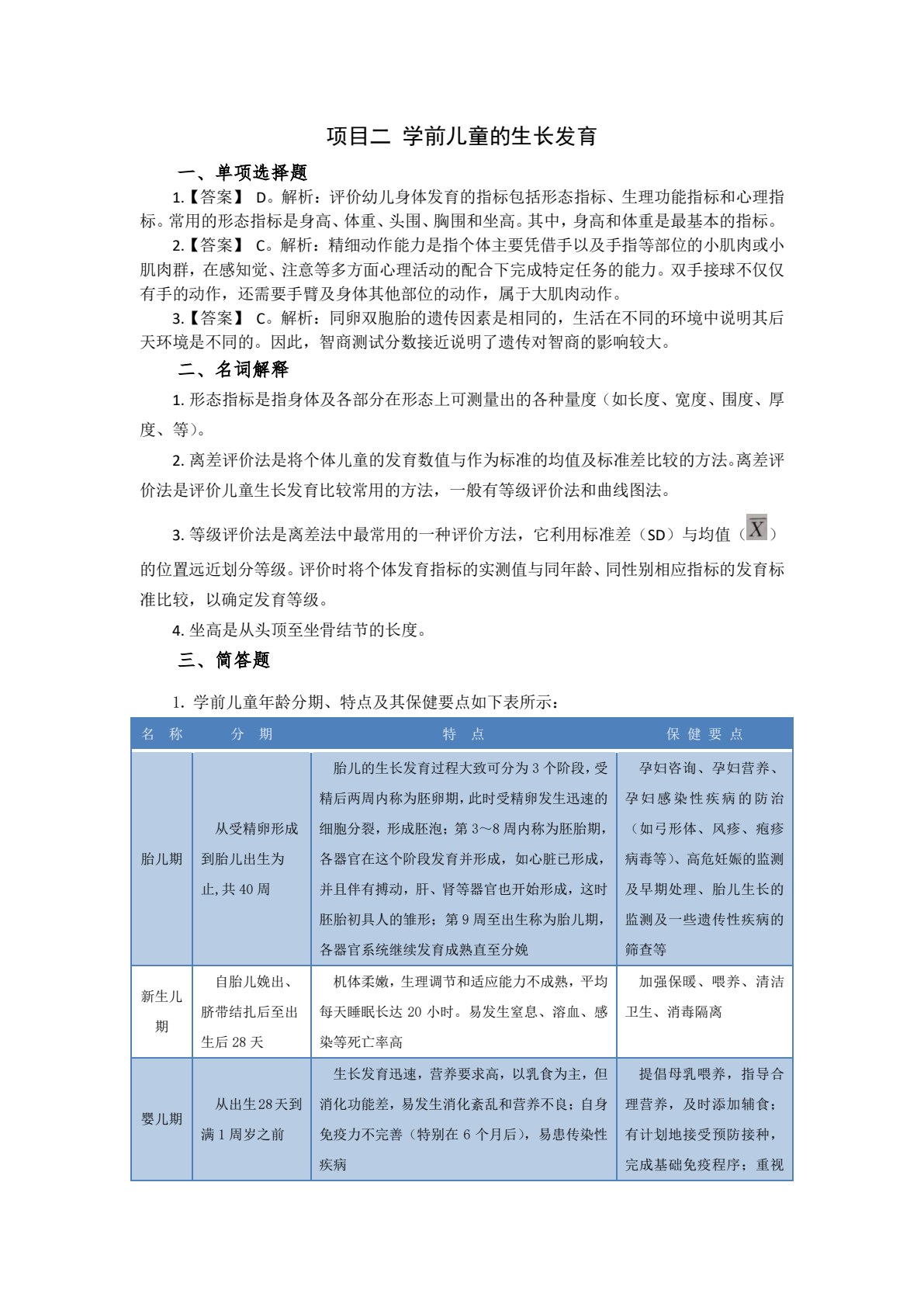 学前儿童卫生与保健