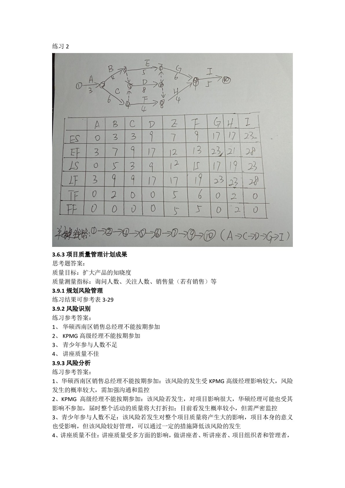 项目管理理论与实训