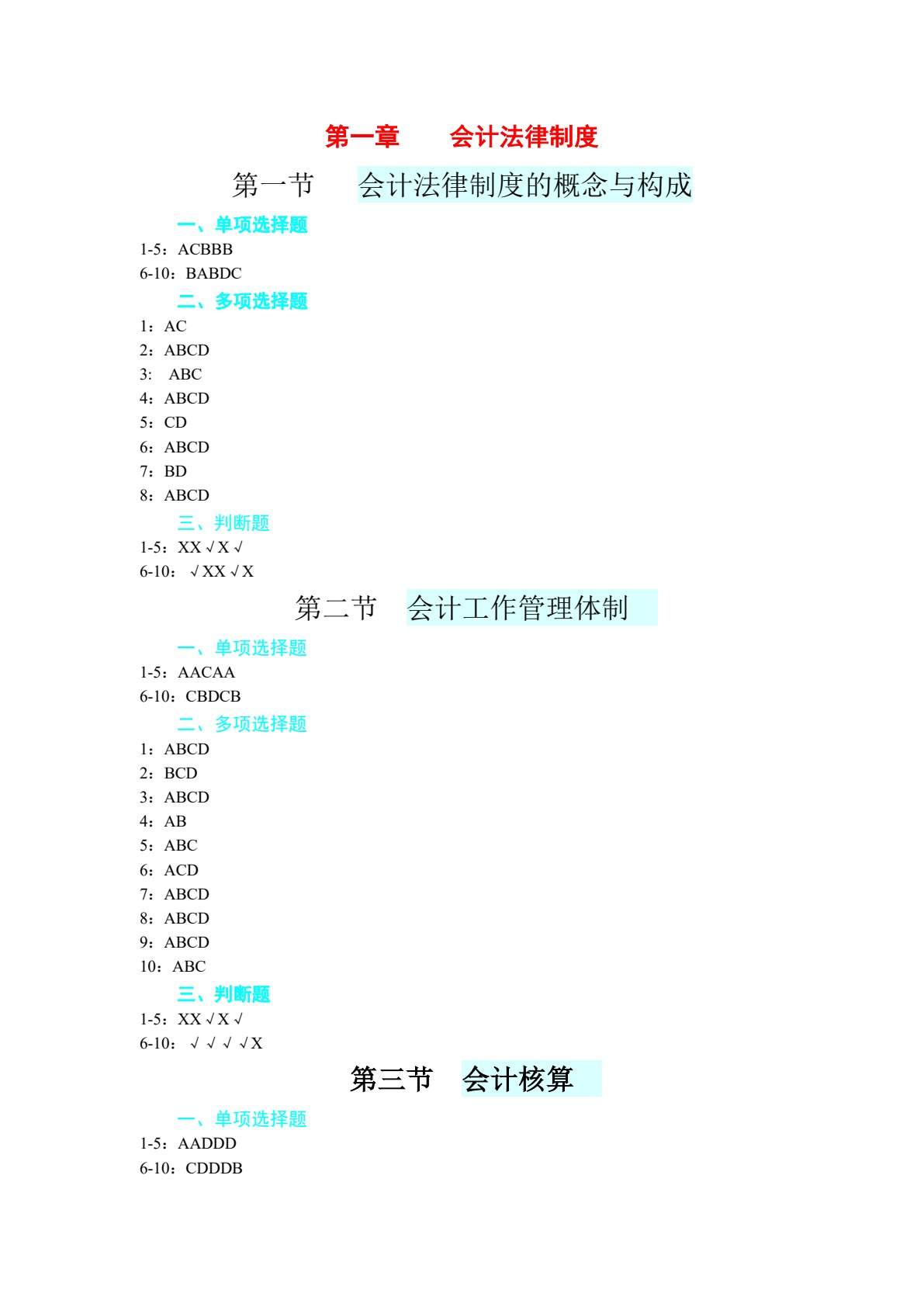 财经法规与会计职业道德（第五版）