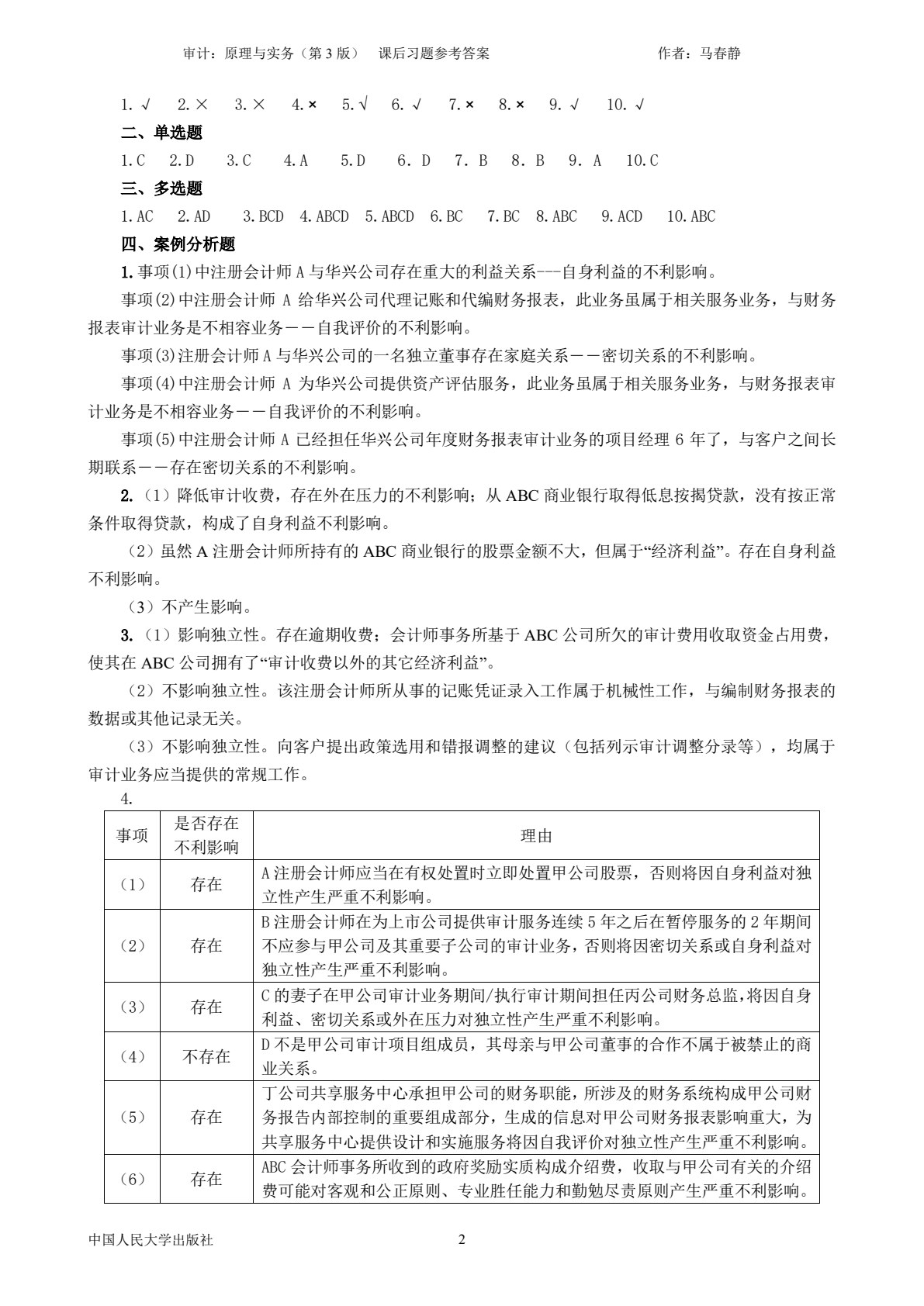 审计：原理与实务（第3版）