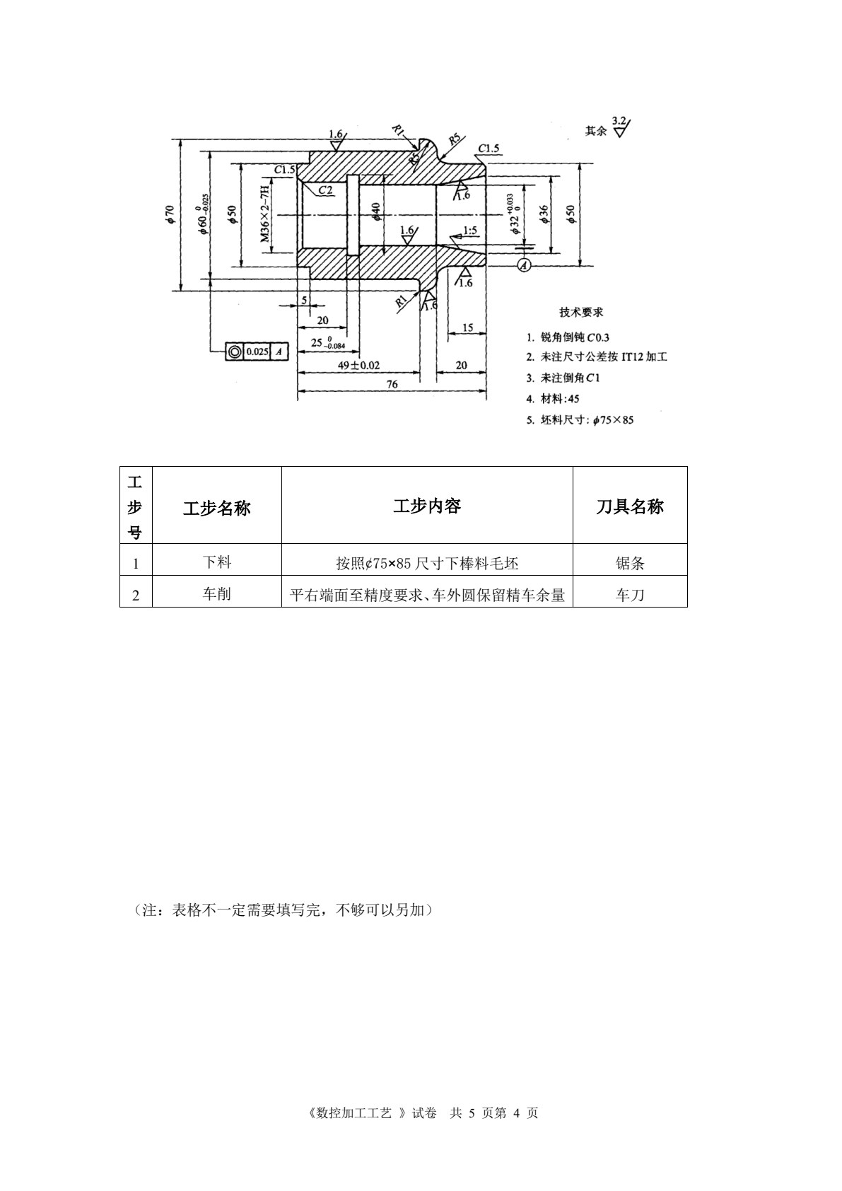 数控加工工艺