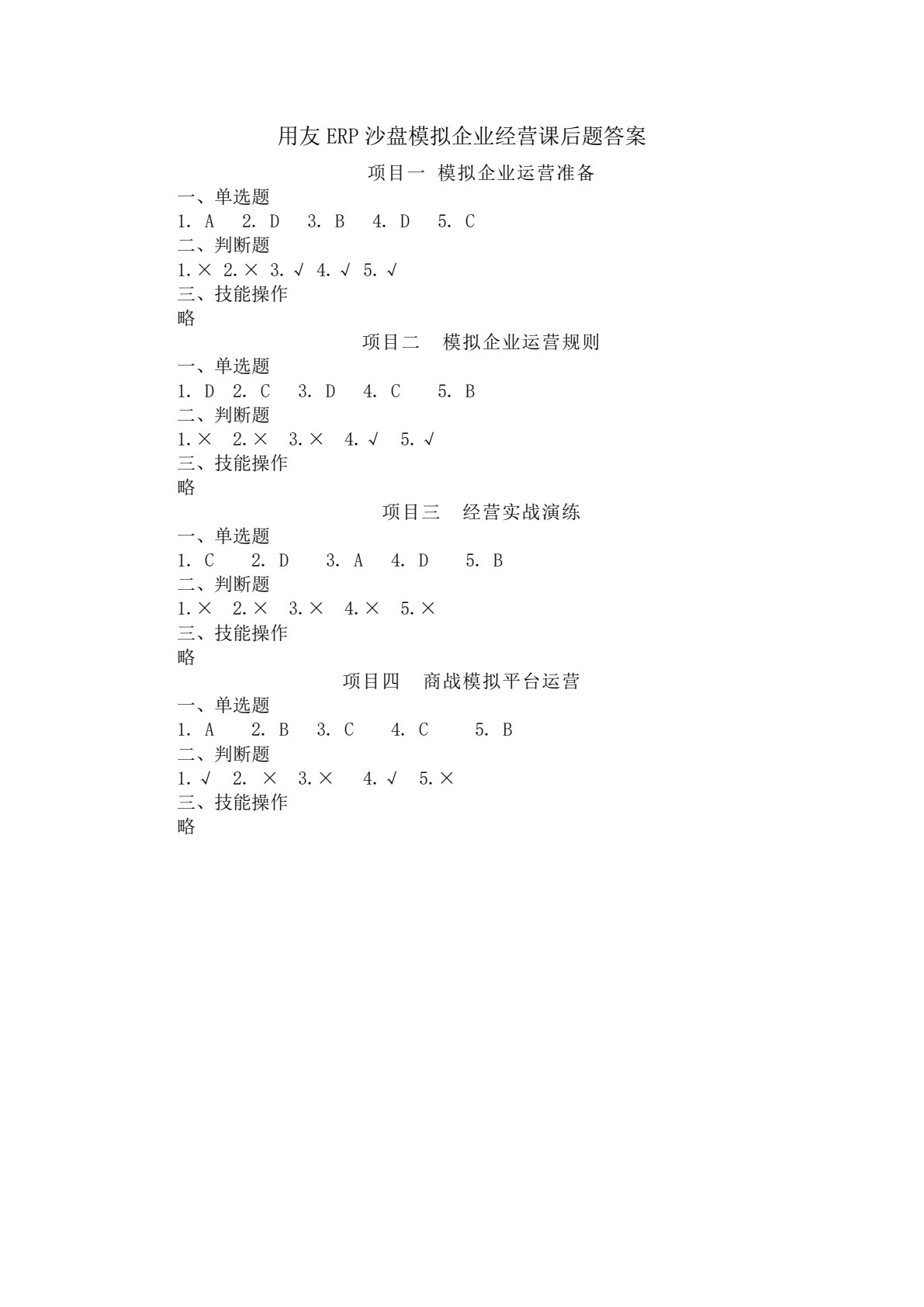 用友ERP沙盘模拟企业经营