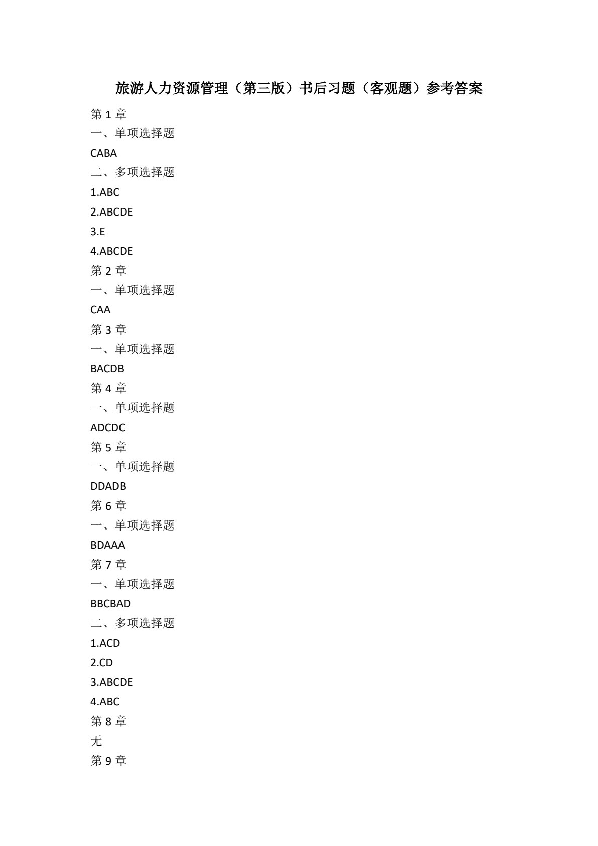 旅游人力资源管理（第三版）