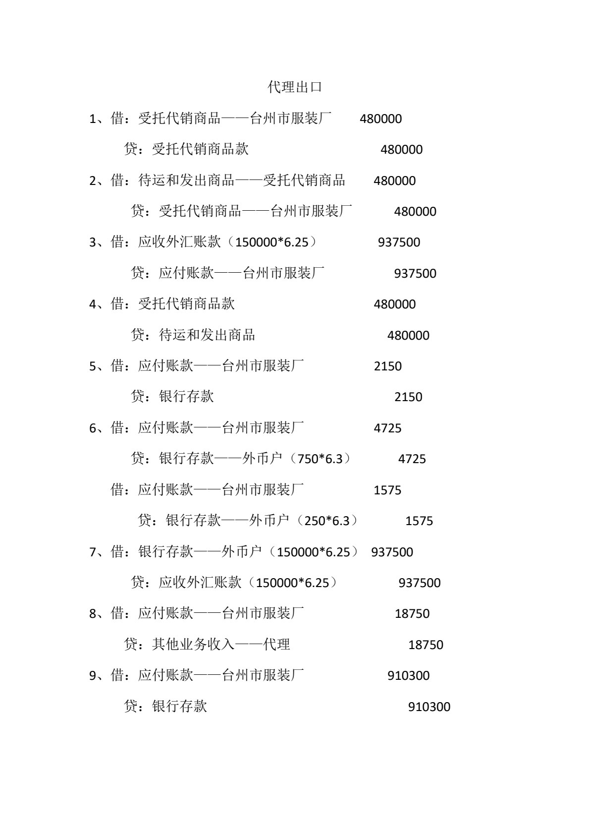 外贸业务会计实务