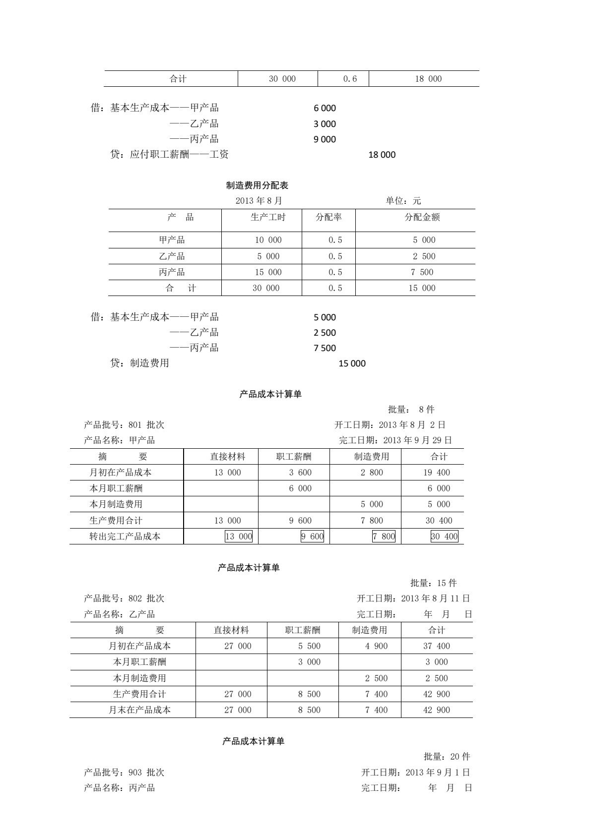 成本会计实务