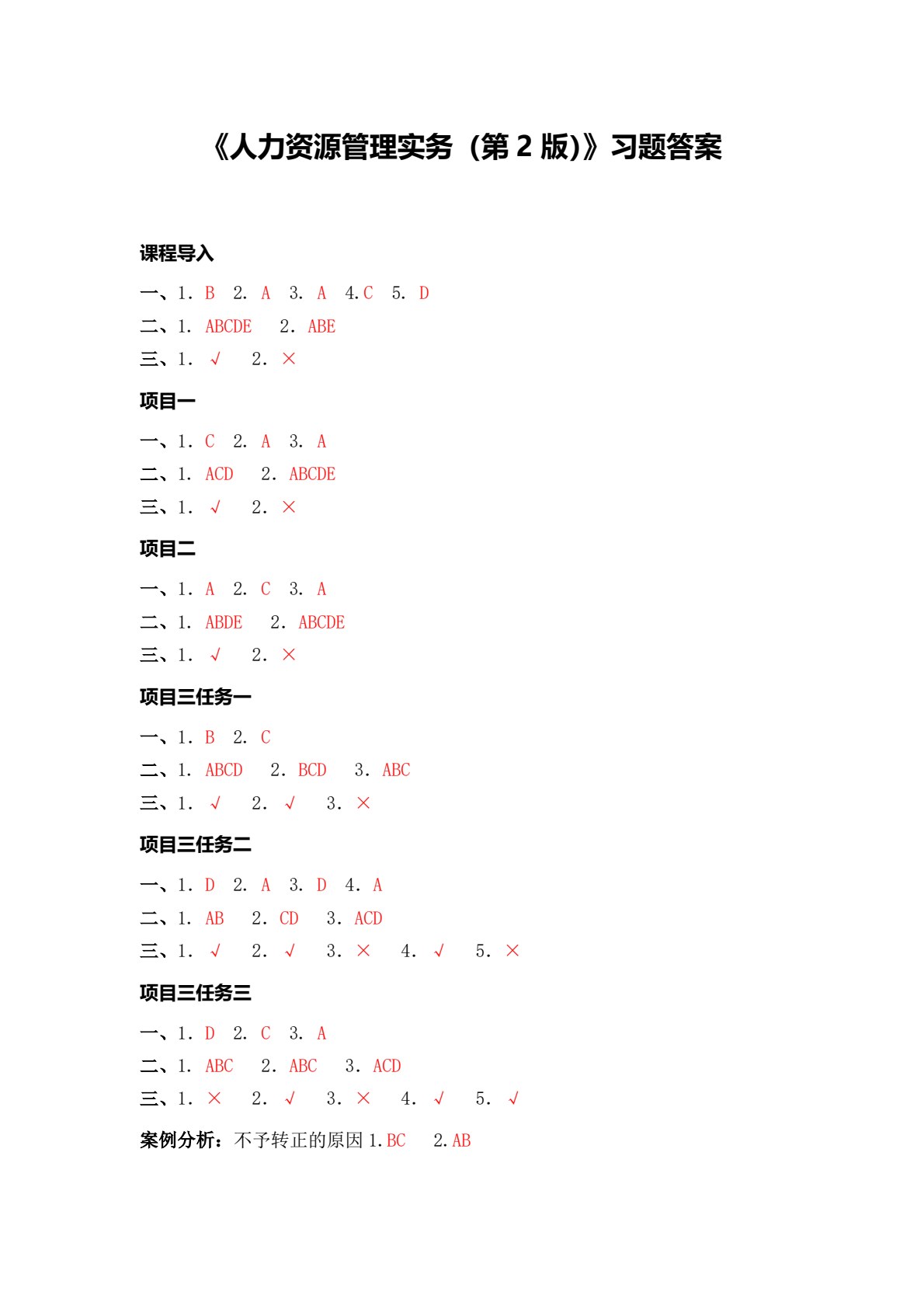 人力资源管理实务（第2版）